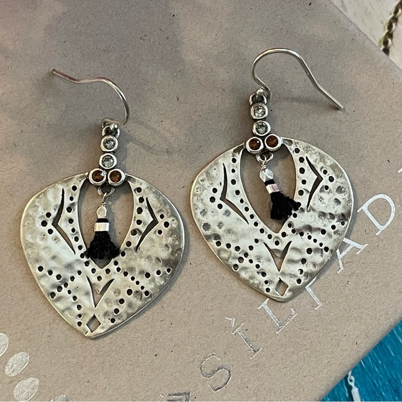 Silpada Sterling Silver Tassel Fringe with Swarovski Crystals Earrings W3382 - Picture 3 of 15